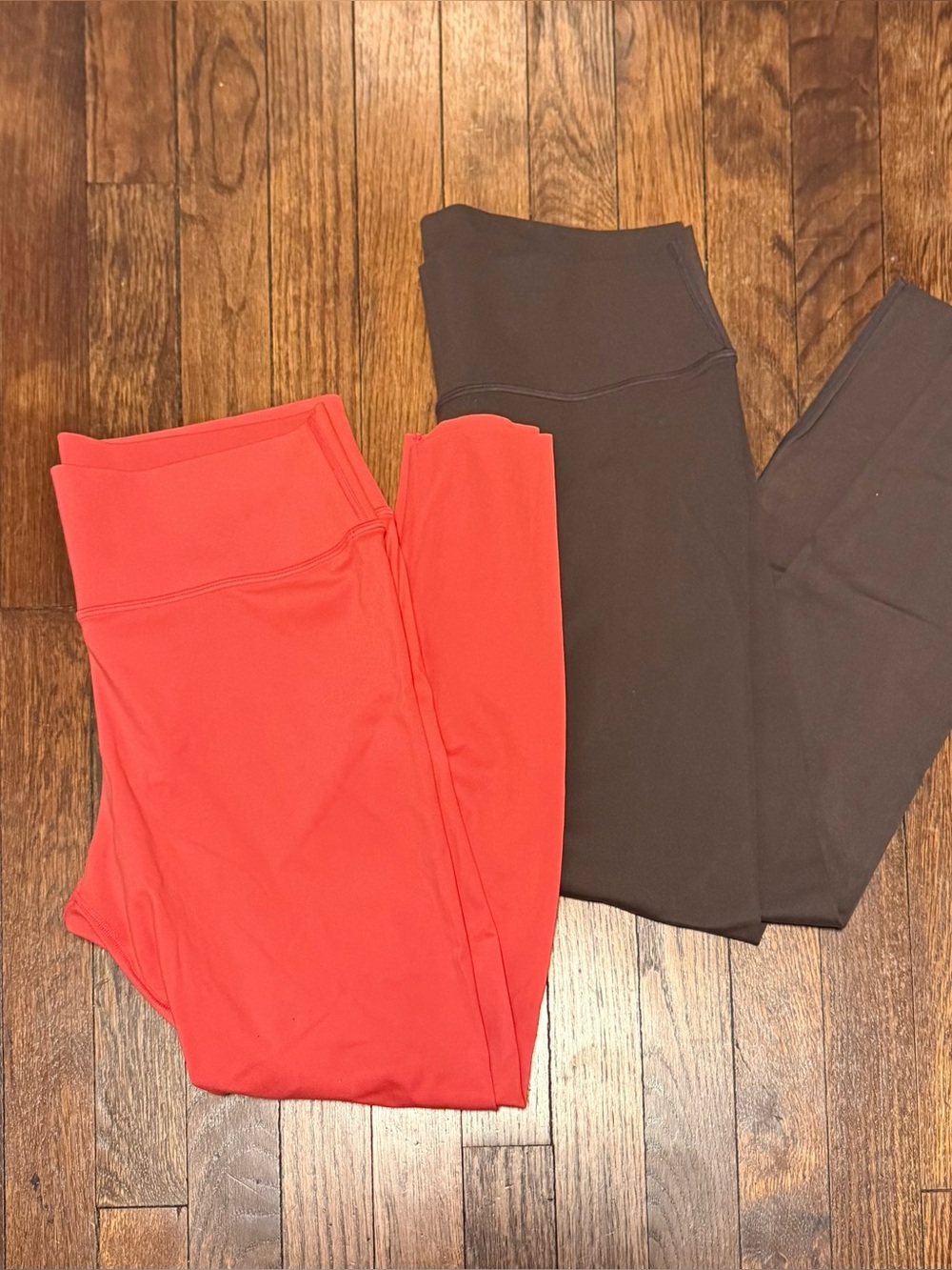 Lot of 2 Bair by Bria Luxe Lite Leggings – Watermelon / Chocolate Colorways